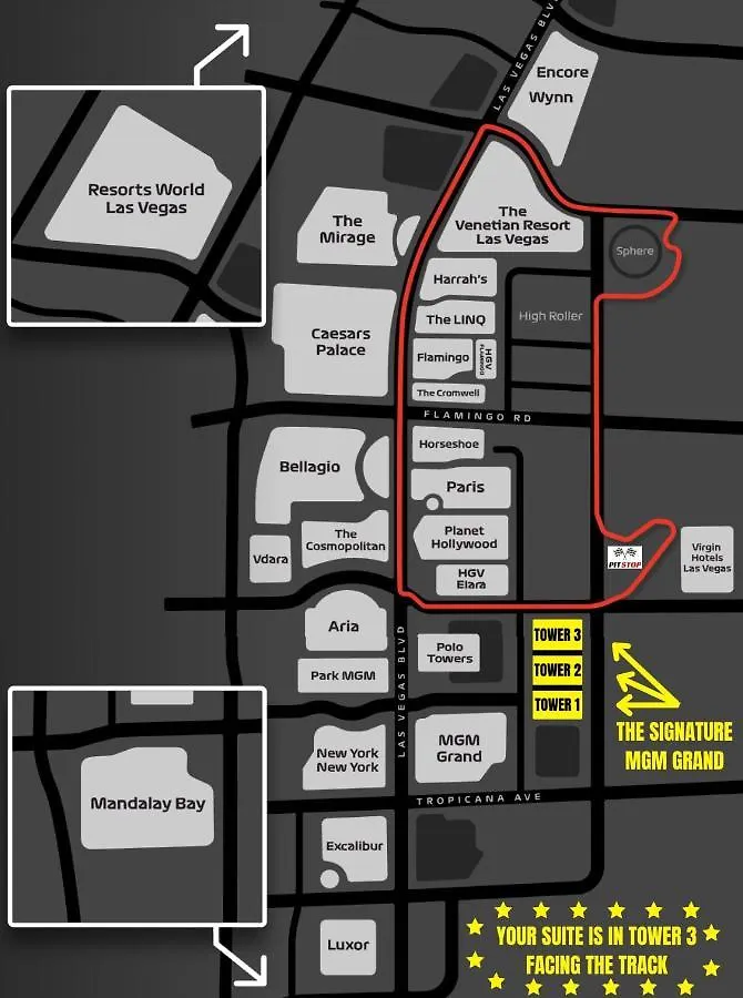 No Resort Fees-Mgm Stripview-Jacuzzi-Formula 1 Track View 拉斯维加斯